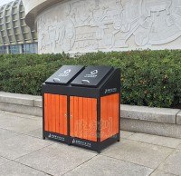 屋形鋼木垃圾桶