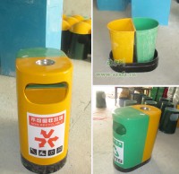 分類玻璃鋼垃圾桶，大受深圳沙井實驗學校用戶歡迎