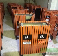 景區定制鋼木分類垃圾桶