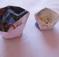 怎么折紙垃圾桶,手工折紙垃圾桶