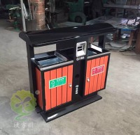 戶外鍍鋅內(nèi)膽鋼木分類垃圾桶