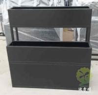 房地產雙層黑色烤漆不銹鋼花架