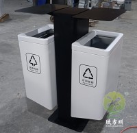 市政道路烤漆不銹鋼分類垃圾桶