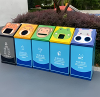 公園卡通金屬分類垃圾桶,打造寓教于樂的環保新場景