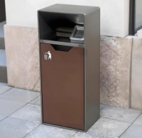 戶外抽拉式導軌方形垃圾桶讓公共空間煥發潔凈新顏