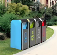 定制小區環保新地標大容量組合式分類金屬垃圾桶